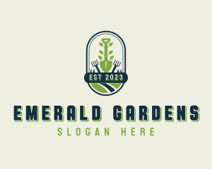 Landscaping Tools Shovel logo design