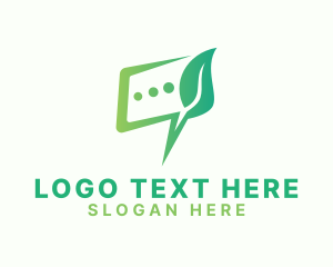 Talk - Multimedia Leaf Chat logo design