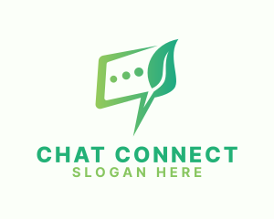 Chatting - Multimedia Leaf Chat logo design