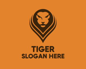 Location Lion Face logo design