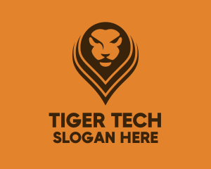 Location Lion Face logo design