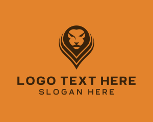 Lion Mane - Location Lion Face logo design