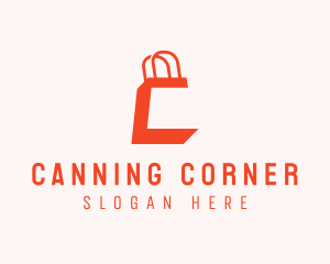 Shopping Bag Letter C logo design