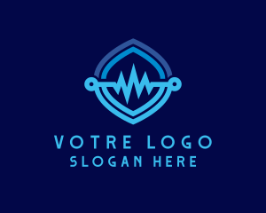 Ecg - Blue Health Lifeline logo design