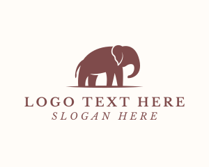 Tapir - Elephant Zoo Animal logo design