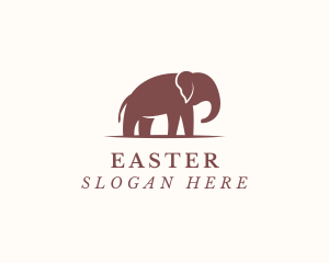 Trunk - Elephant Zoo Animal logo design