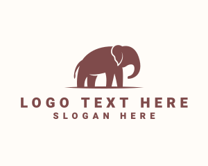 Elephant Zoo Animal Logo