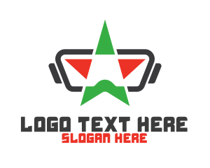 Augmented Reality - Geometric Star VR logo design