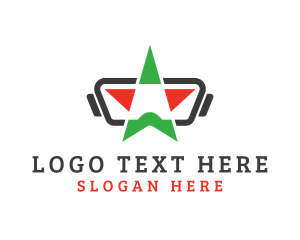 High Tech - Geometric Star VR logo design