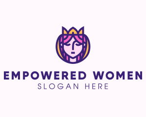 Women - Beautiful Royal Queen logo design