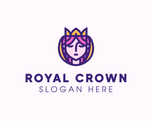 Beautiful Royal Princess Lady logo design
