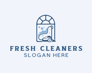 Vacuum House Cleaner logo design