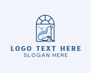 Window - Vacuum House Cleaner logo design