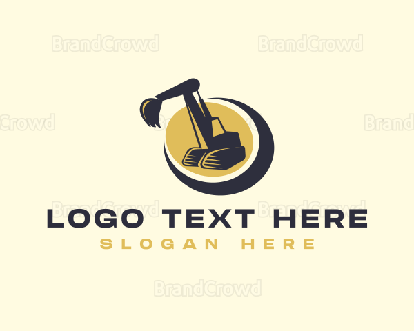 Heavy Equipment Excavator Machine Logo