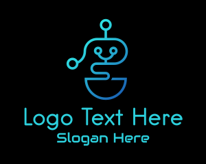 Web Host - Gradient Android Robot logo design