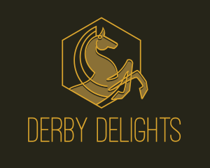 Derby - Horse Gallop Badge logo design