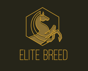 Horse Gallop Badge logo design