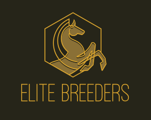 Horse Gallop Badge logo design