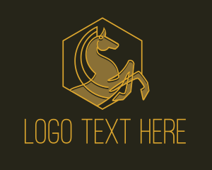 Horse Gallop Badge Logo