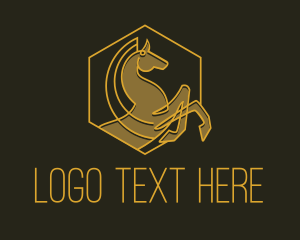 Quality - Horse Gallop Badge logo design