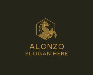 Horse Gallop Badge logo design