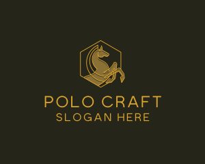 Polo - Horse Gallop Badge logo design