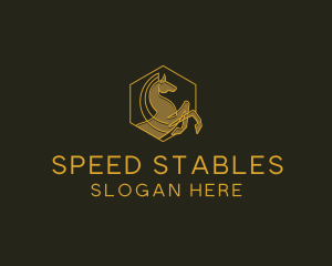 Horse Racing - Horse Gallop Badge logo design