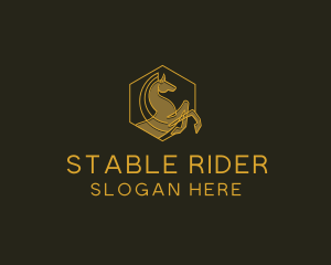 Horse Gallop Badge logo design