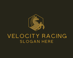 Horse Gallop Badge logo design