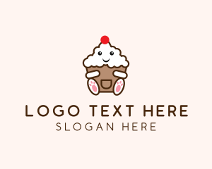Icing - Cute Cupcake Dessert logo design