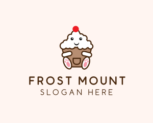 Cute Cupcake Dessert logo design