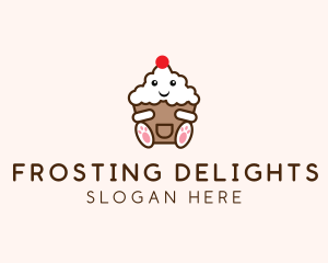 Frosting - Cute Cupcake Dessert logo design