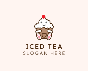 Cute Cupcake Dessert logo design