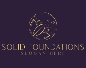 Jeweller - Gold Cosmic Flower Wellness logo design