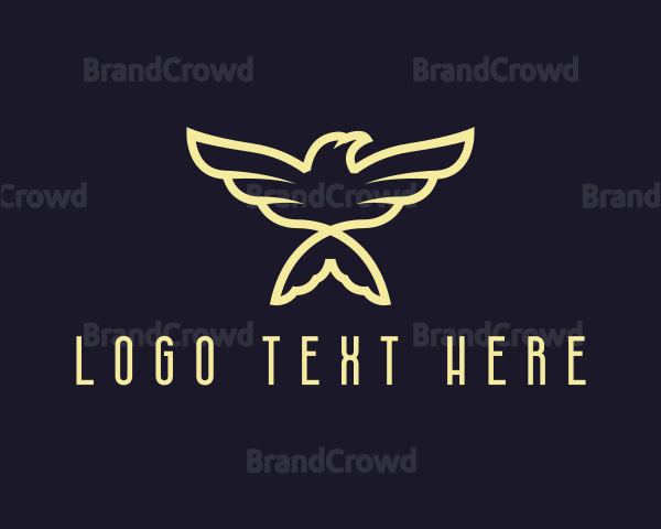 Yellow Eagle Bird Logo