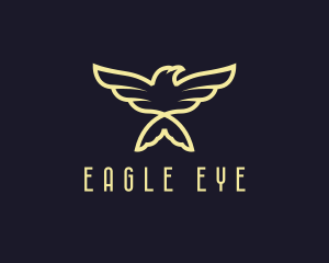 Yellow Eagle Bird logo design