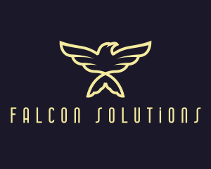 Yellow Eagle Bird logo design