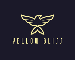 Yellow Eagle Bird logo design