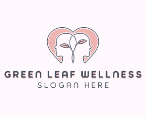 Mental Health Counseling Heart logo design