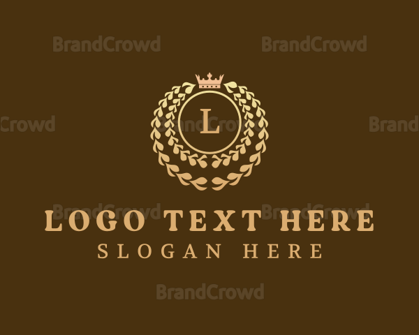 Royal Laurel Wreath Crown Logo