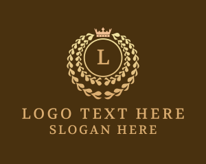 High Class - Royal Laurel Crown Letter logo design