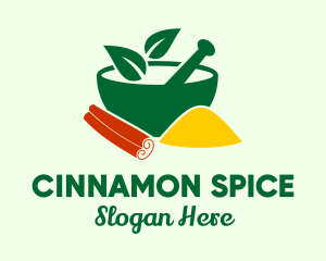 Cinnamon - Organic Cinnamon Spice Bowl logo design