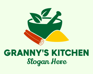 Organic Cinnamon Spice Bowl logo design