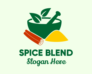 Seasoning - Organic Cinnamon Spice Bowl logo design