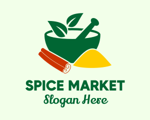 Organic Cinnamon Spice Bowl logo design