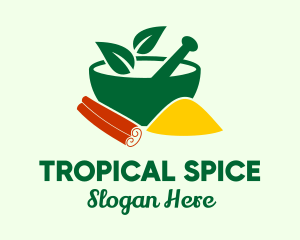 Organic Cinnamon Spice Bowl logo design