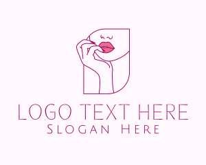 Vlogger - Beauty Cosmetic Lips logo design
