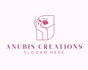 Beauty Cosmetic Lips logo design