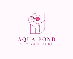 Beauty Cosmetic Lips logo design