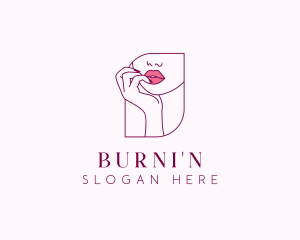 Beauty Cosmetic Lips logo design